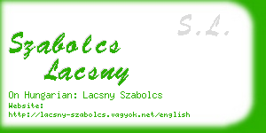 szabolcs lacsny business card